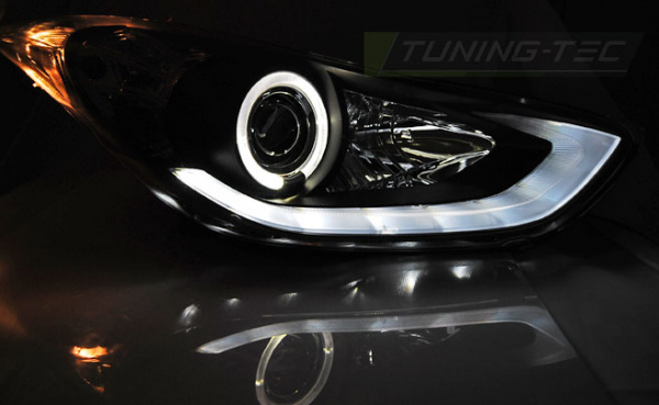 LED Tagfahrlicht Design Scheinwerfer für Hyundai Elantra 10-15 chrom